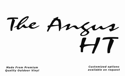 Avan the angus ht caravan replacement vinyl decal sticker in black.