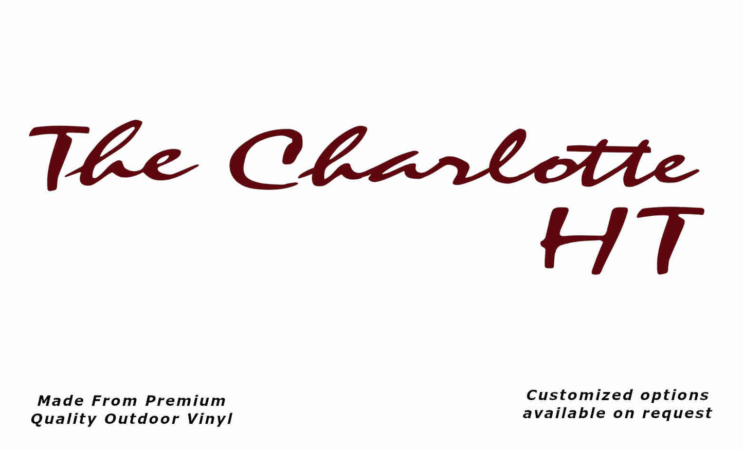 Avan the charlotte ht caravan replacement vinyl decal sticker in purple red.