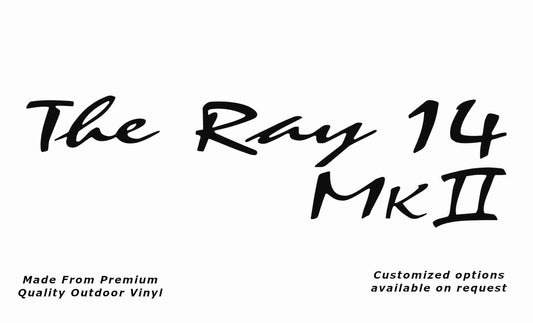 Avan the ray 14 mk ii caravan replacement vinyl decal sticker in black.