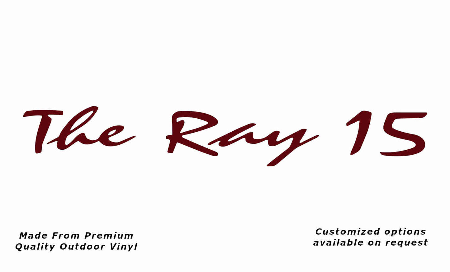 Avan the ray 15 caravan replacement vinyl decal sticker in purple red.