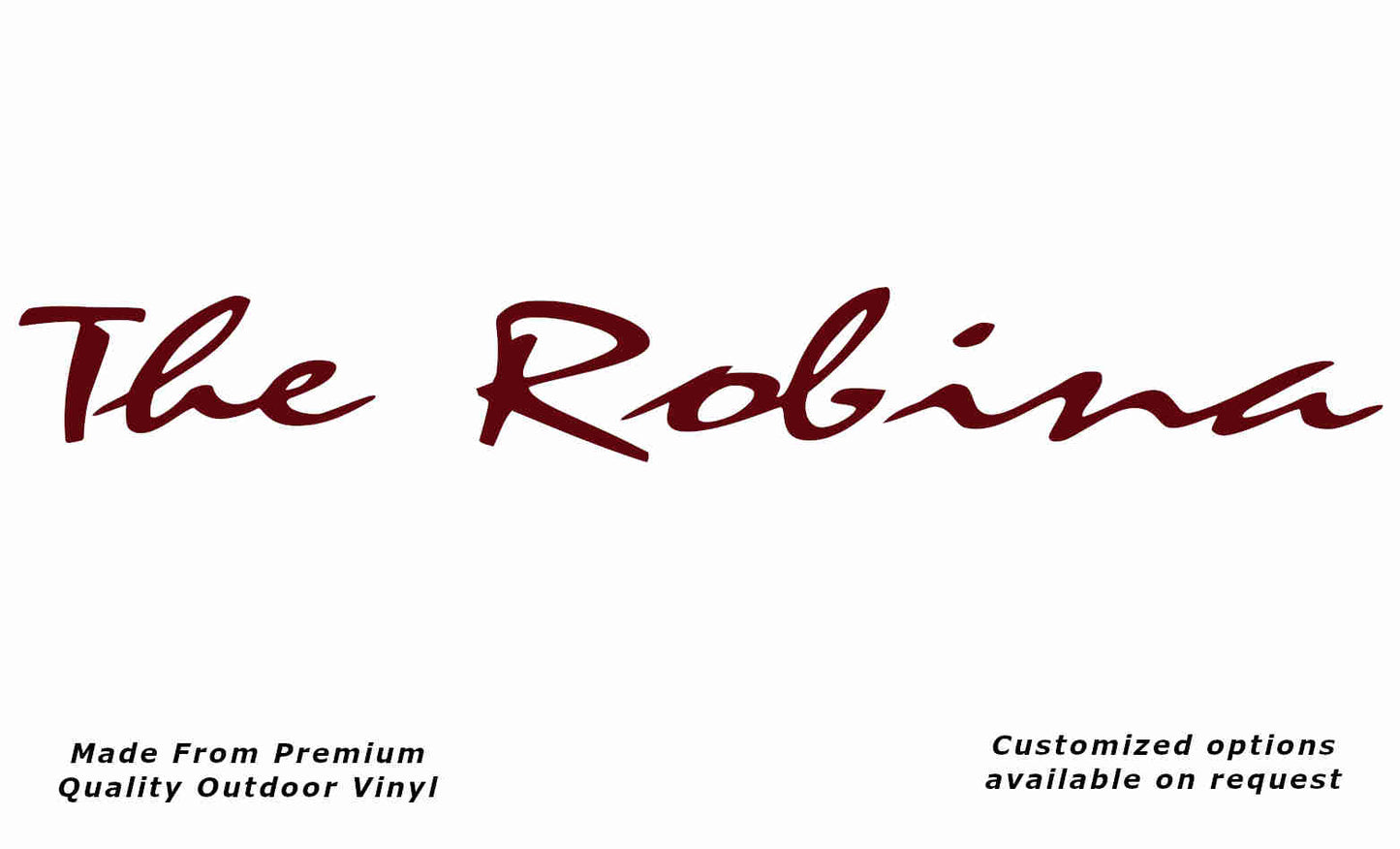 Avan the robina caravan replacement vinyl decal sticker in purple red.