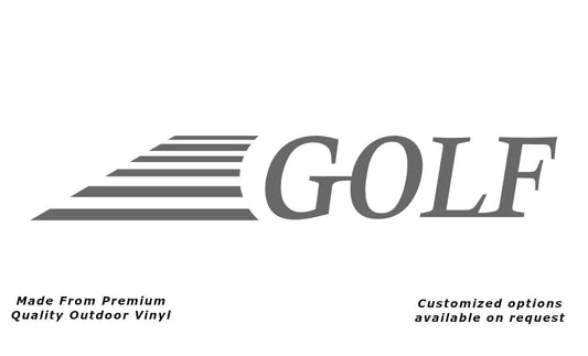 Golf 2013+ caravan replacement vinyl decal in nickel.