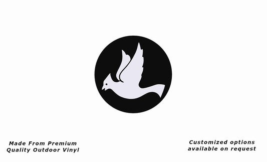 Jayco bird 1980s left ver2 caravan replacement vinyl decal sticker in black and white.