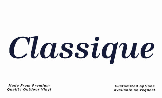 Jayco classique caravan vinyl replacement decal sticker in deep sea blue.