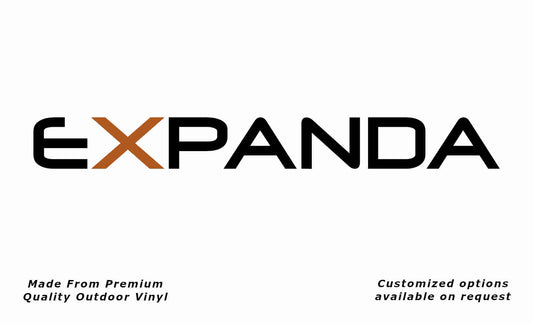 Jayco expanda 2015 caravan replacement vinyl decal sticker in black and terracotta.