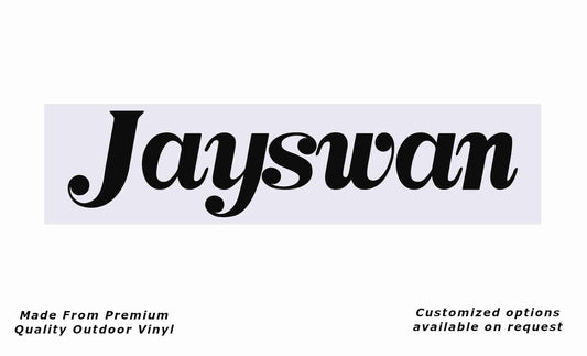 Jayco jayswan caravan replacement vinyl decal in black and white.
