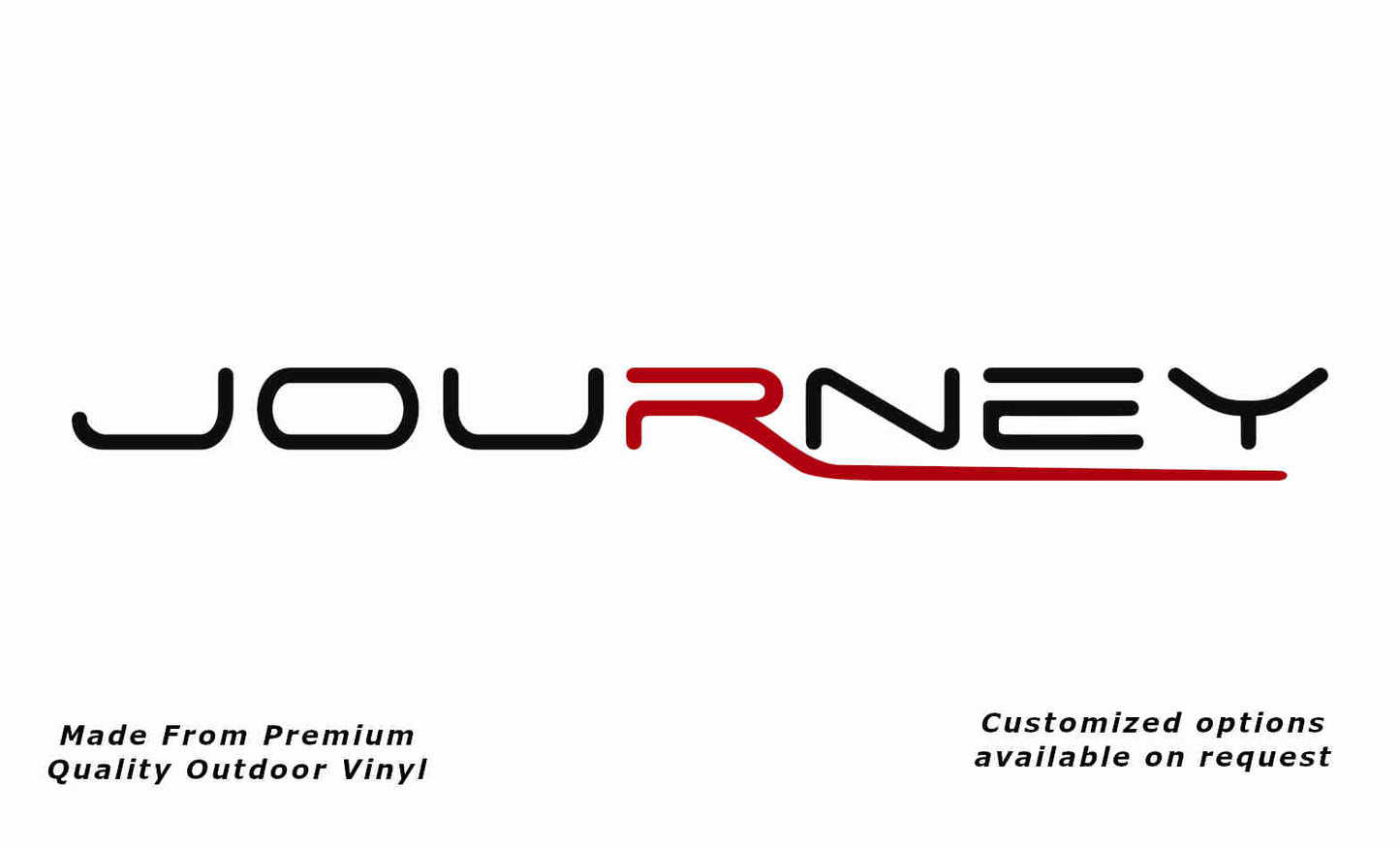 Jayco journey 2016 caravan vinyl replacement decal sticker in black and red.