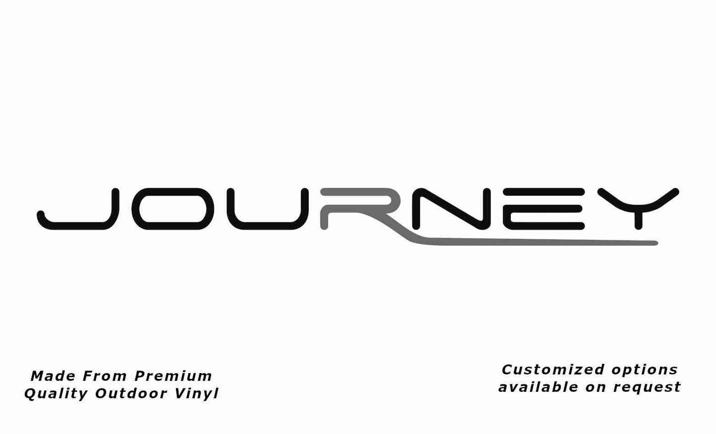 Jayco journey 2016 caravan vinyl replacement decal sticker in black and silver grey.