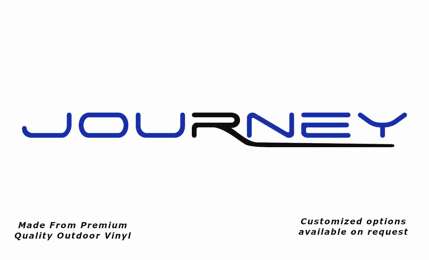 Jayco journey 2016 caravan vinyl replacement decal sticker in brilliant blue and black.