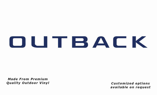 Jayco outback 2013 caravan vinyl replacement decal sticker in dark blue.