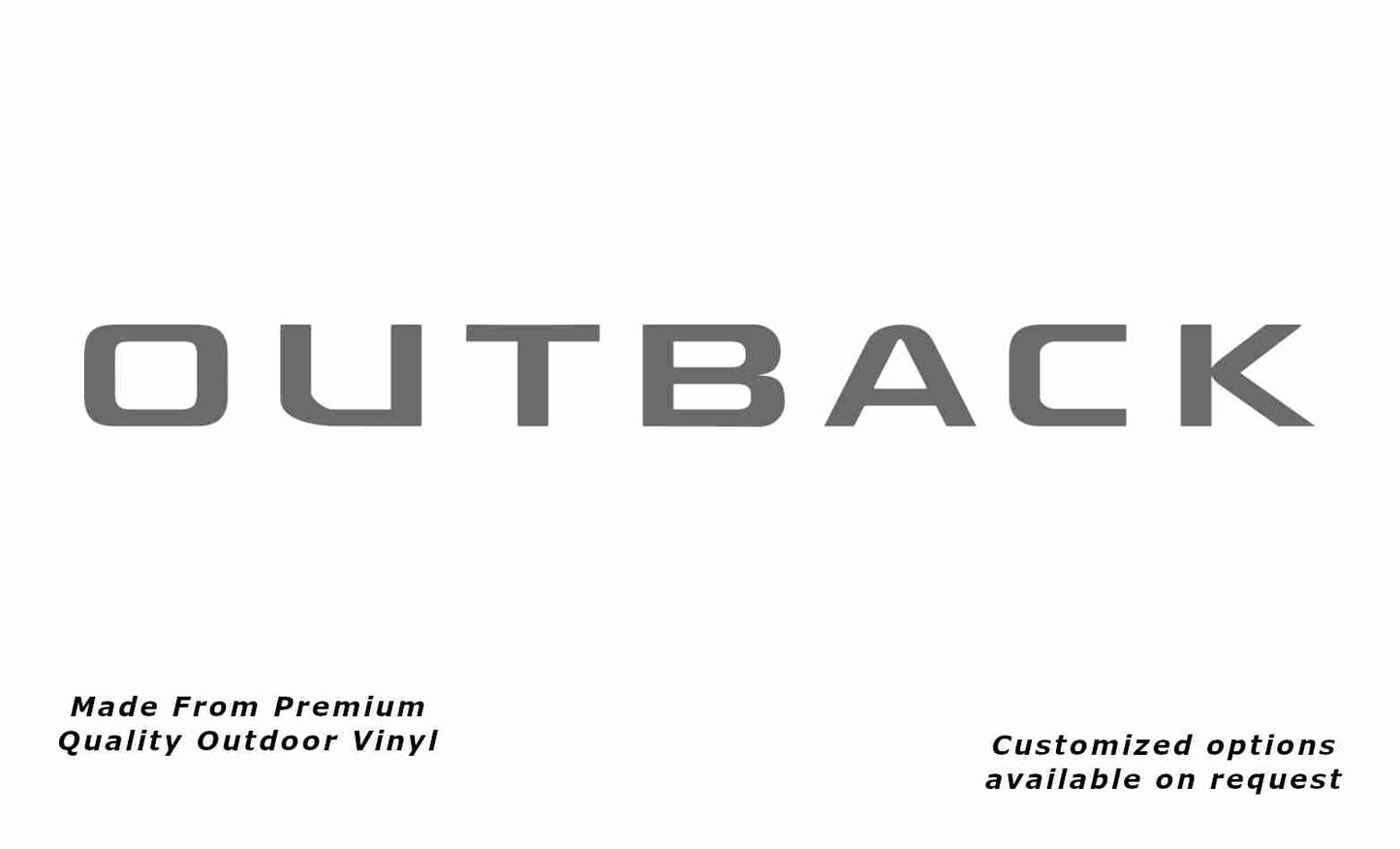 Jayco outback 2013 caravan vinyl replacement decal sticker in silver grey.