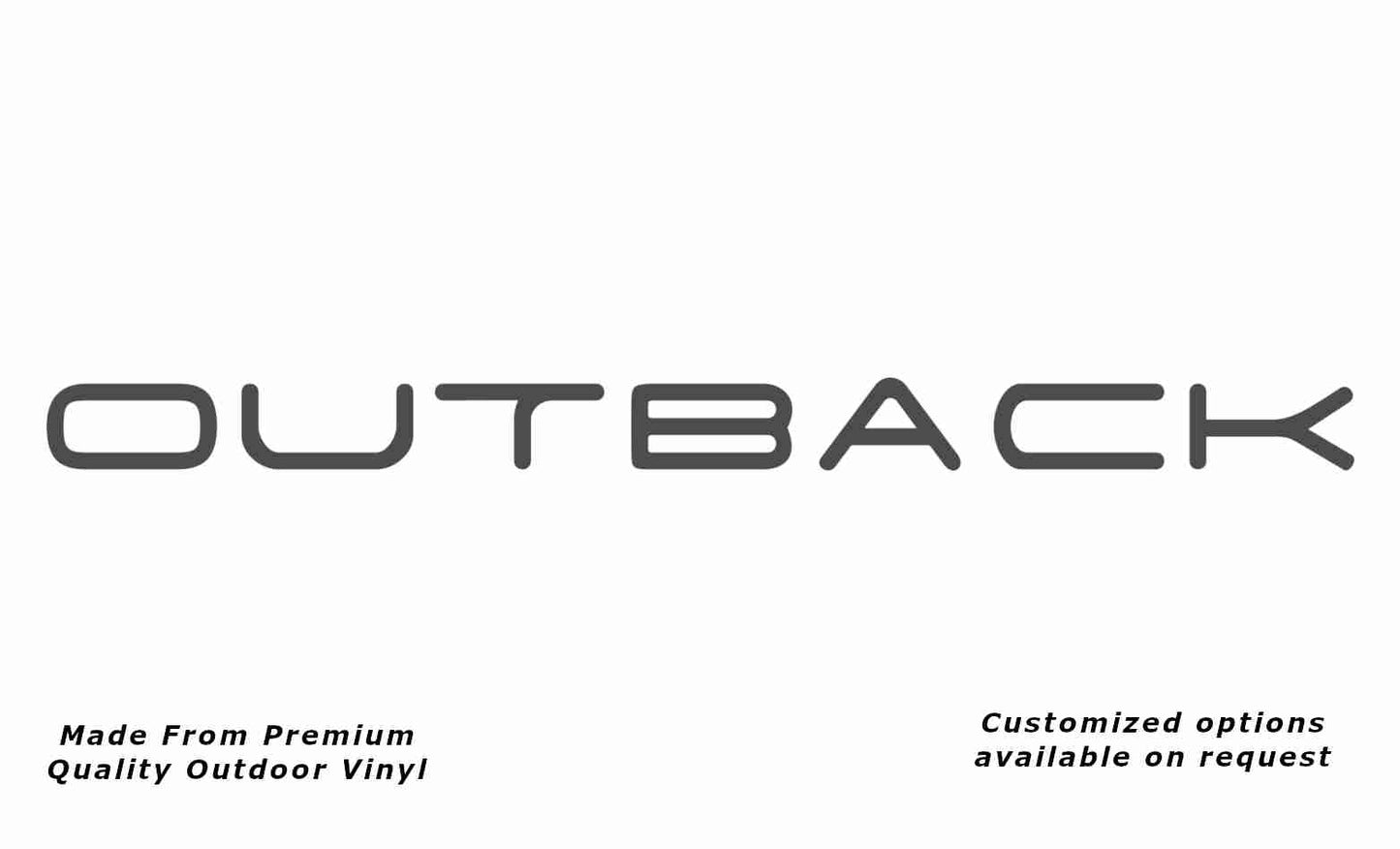 Jayco outback 2016 caravan vinyl replacement decal sticker in dark grey.