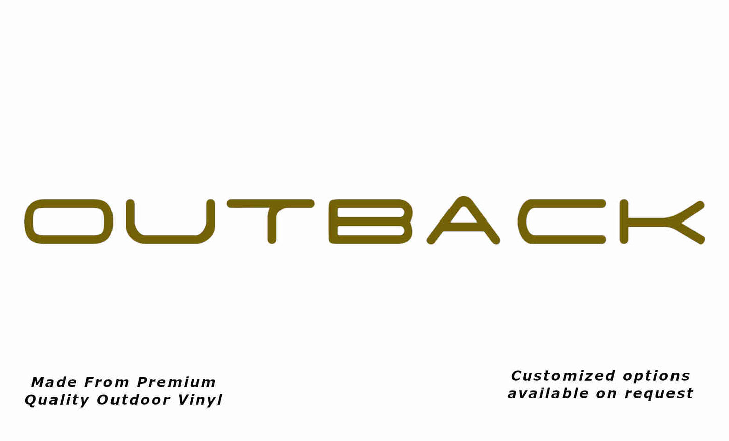 Jayco outback 2016 caravan vinyl replacement decal sticker in gold.