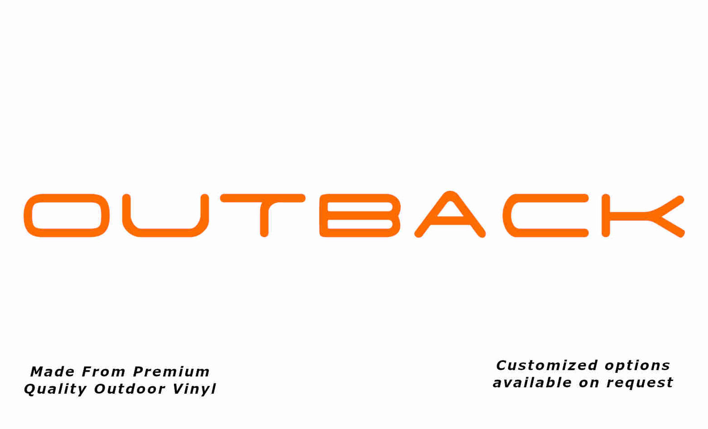 Jayco outback 2016 caravan vinyl replacement decal sticker in pastel orange.