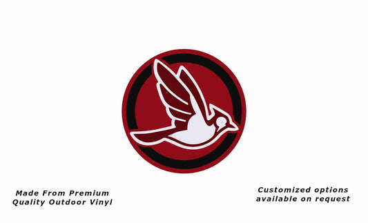Jayco Bird Right 1992-1994 caravan and camper replacement vinyl decal sticker in dark red, purple red, black and white.