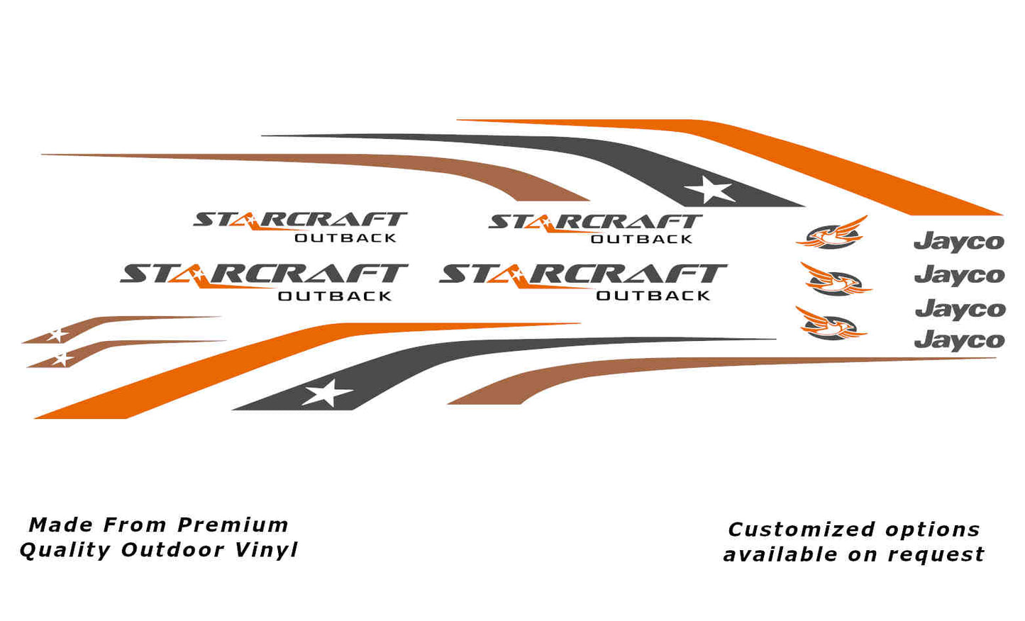 JAYCO STARCRAFT 2013-2014 OUTBACK REPLACEMENT DECAL KIT