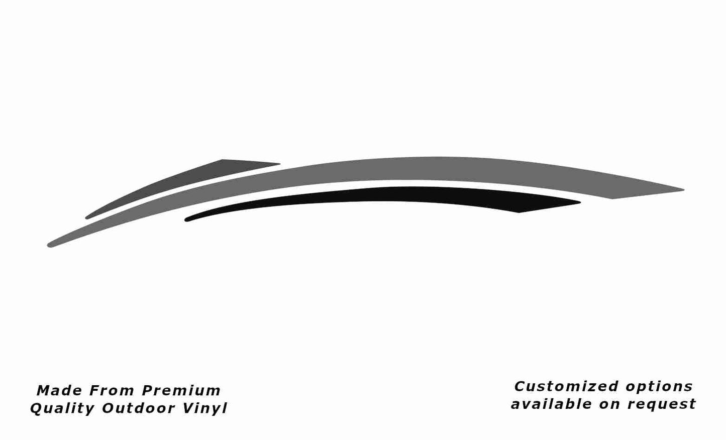 Jayco sterling 2012-13 front caravan vinyl replacement decal sticker in dark-grey, silver-grey and black.