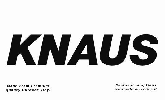 Avan knaus caravan replacement vinyl decal sticker in black.