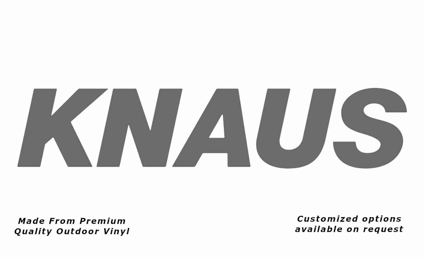 Avan knaus caravan replacement vinyl decal sticker in silver grey.