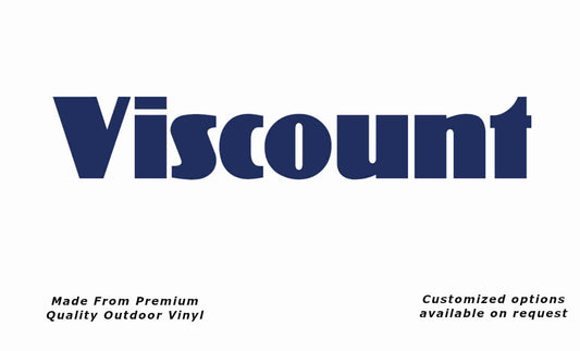 Viscount 1988 v1 caravan vinyl replacement decal sticker in dark blue.