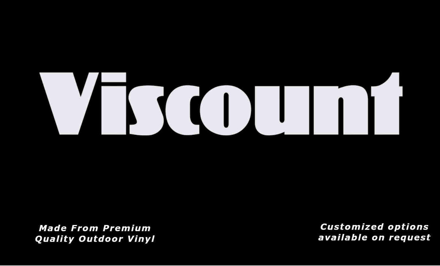 Viscount 1988 v1 caravan vinyl replacement decal sticker in white.