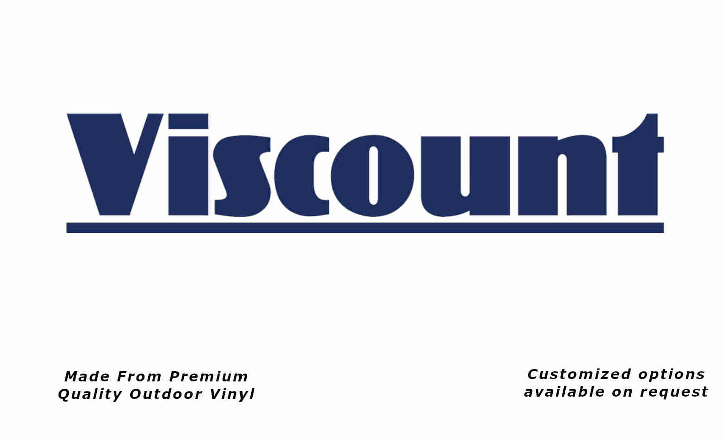 Viscount 1988 v2 caravan replacement vinyl decal sticker in dark blue.
