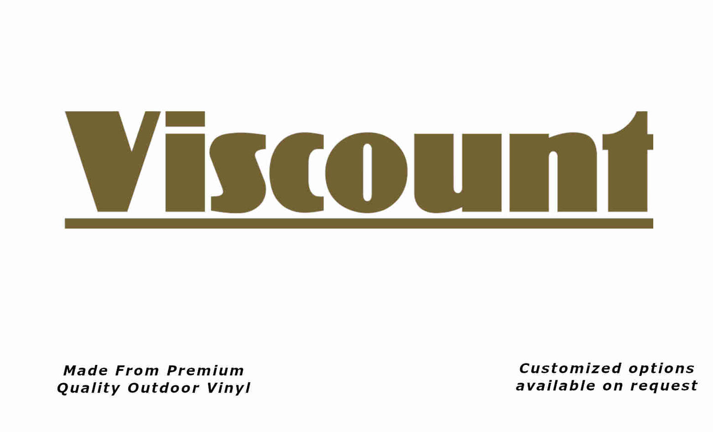 Viscount 1988 v2 caravan replacement vinyl decal sticker in gold.