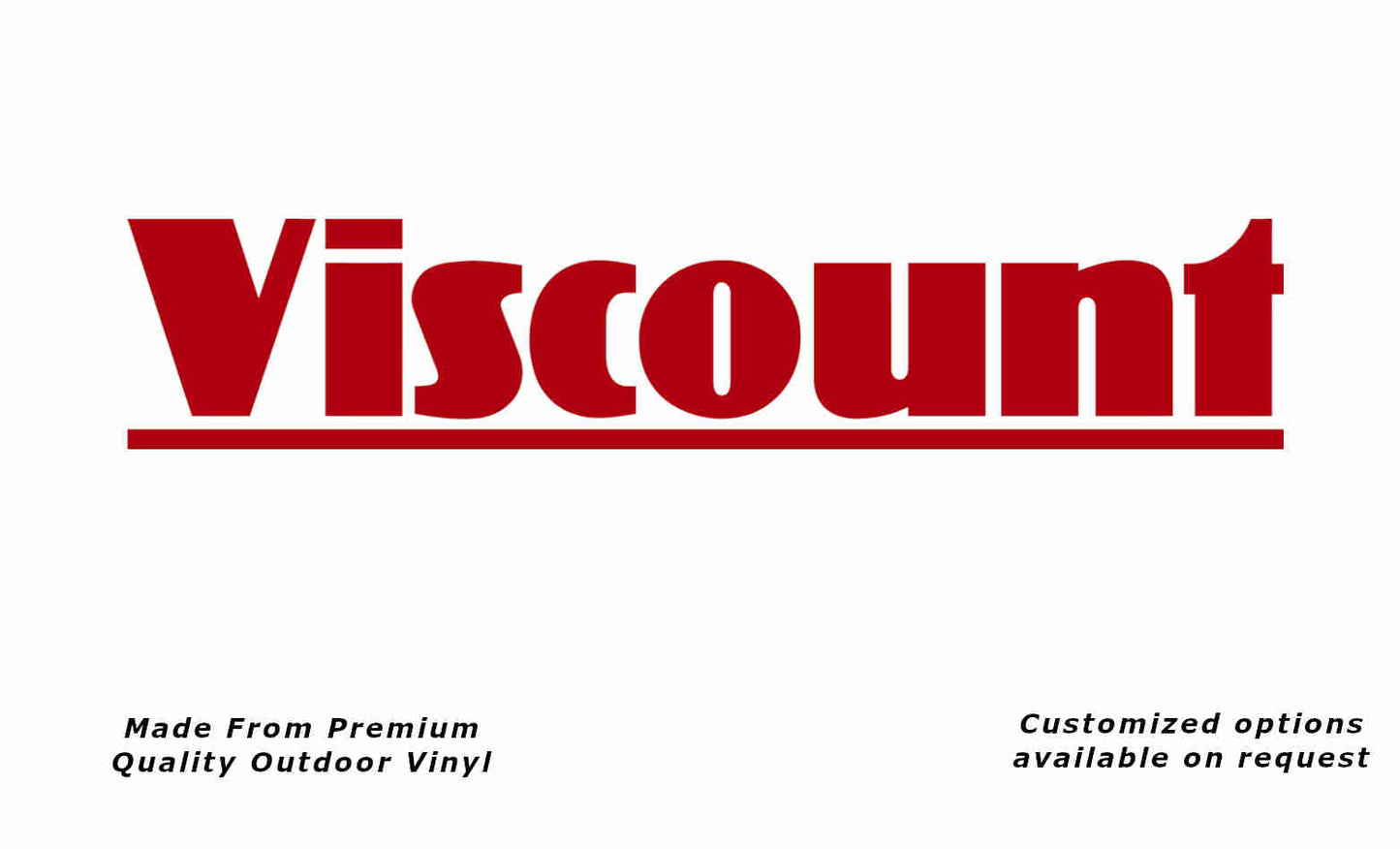 Viscount 1988 v2 caravan replacement vinyl decal sticker in red.