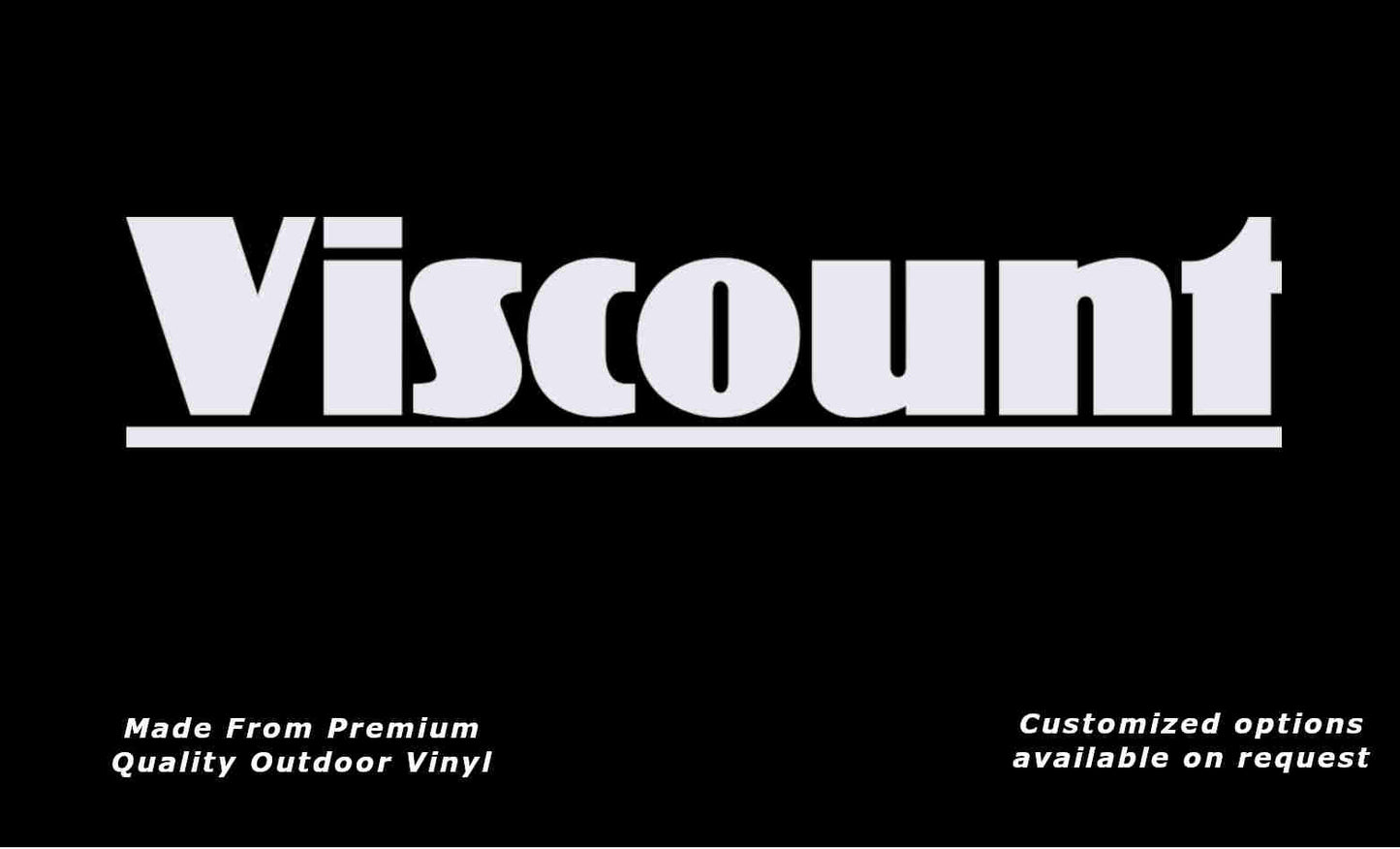 Viscount 1988 v2 caravan replacement vinyl decal sticker in white.