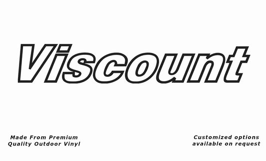 Viscount 1990s v1 caravan replacement vinyl decal sticker in black.