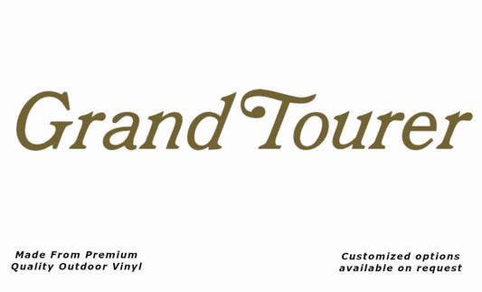 Viscount grand tourer caravan vinyl replacement decal sticker in gold.