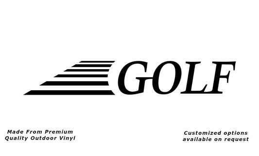 Golf 2013+ caravan replacement vinyl decal in black.