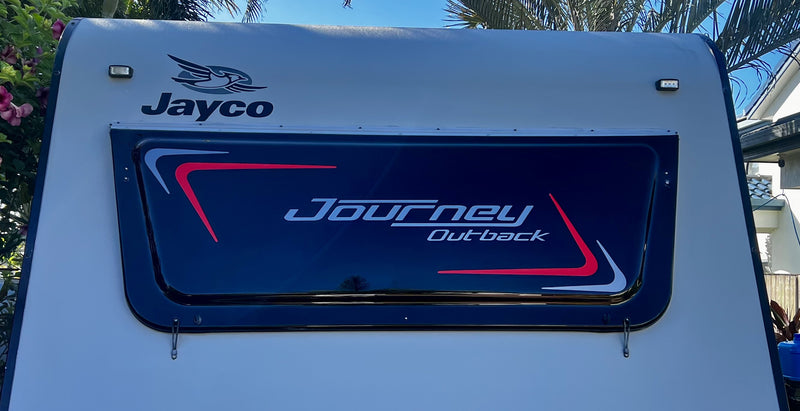 Jayco Journey Outback logo on a vehicle
