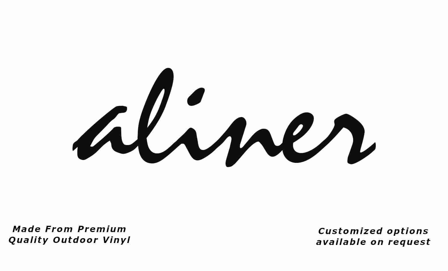 Avan aliner 2012-2014 camper replacement vinyl decal sticker in black.