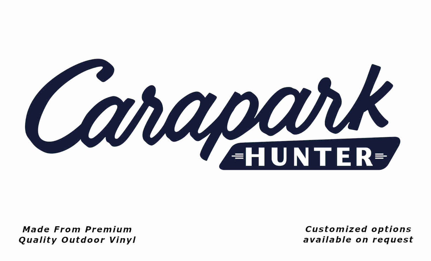 Carapark hunter plain caravan replacement vinyl decal sticker in deep sea blue.