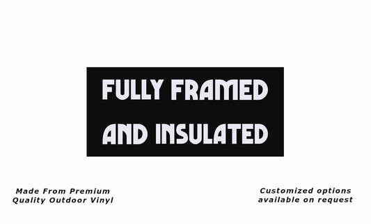 Regal fully framed and insulated caravan replacement vinyl decal in black and white.