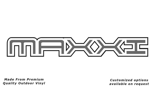 Golf Maxxi 2017 caravan replacement vinyl decal in black and nickel.