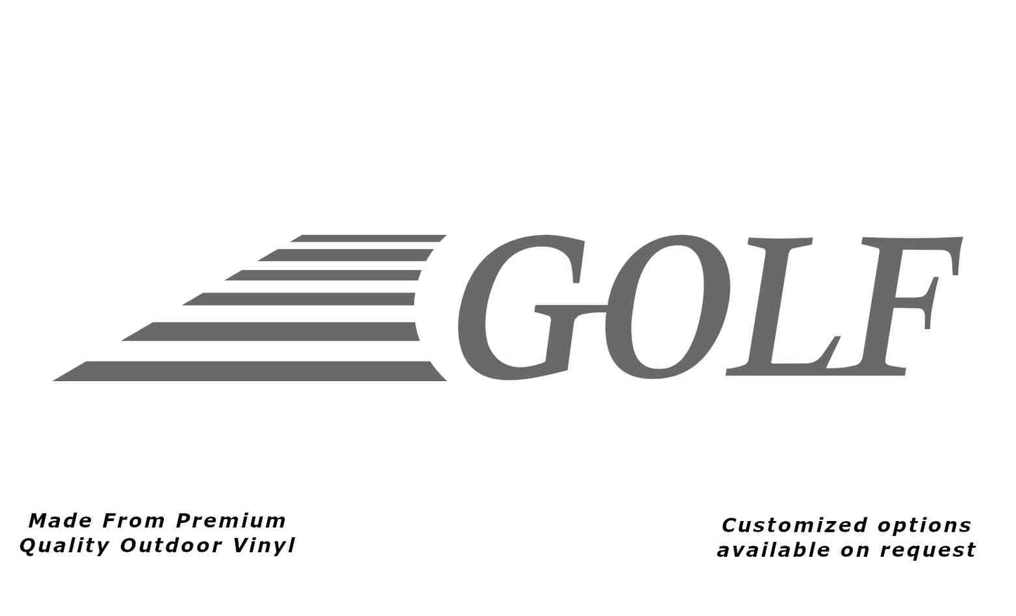 Golf 2013+ caravan replacement vinyl decal in nickel.