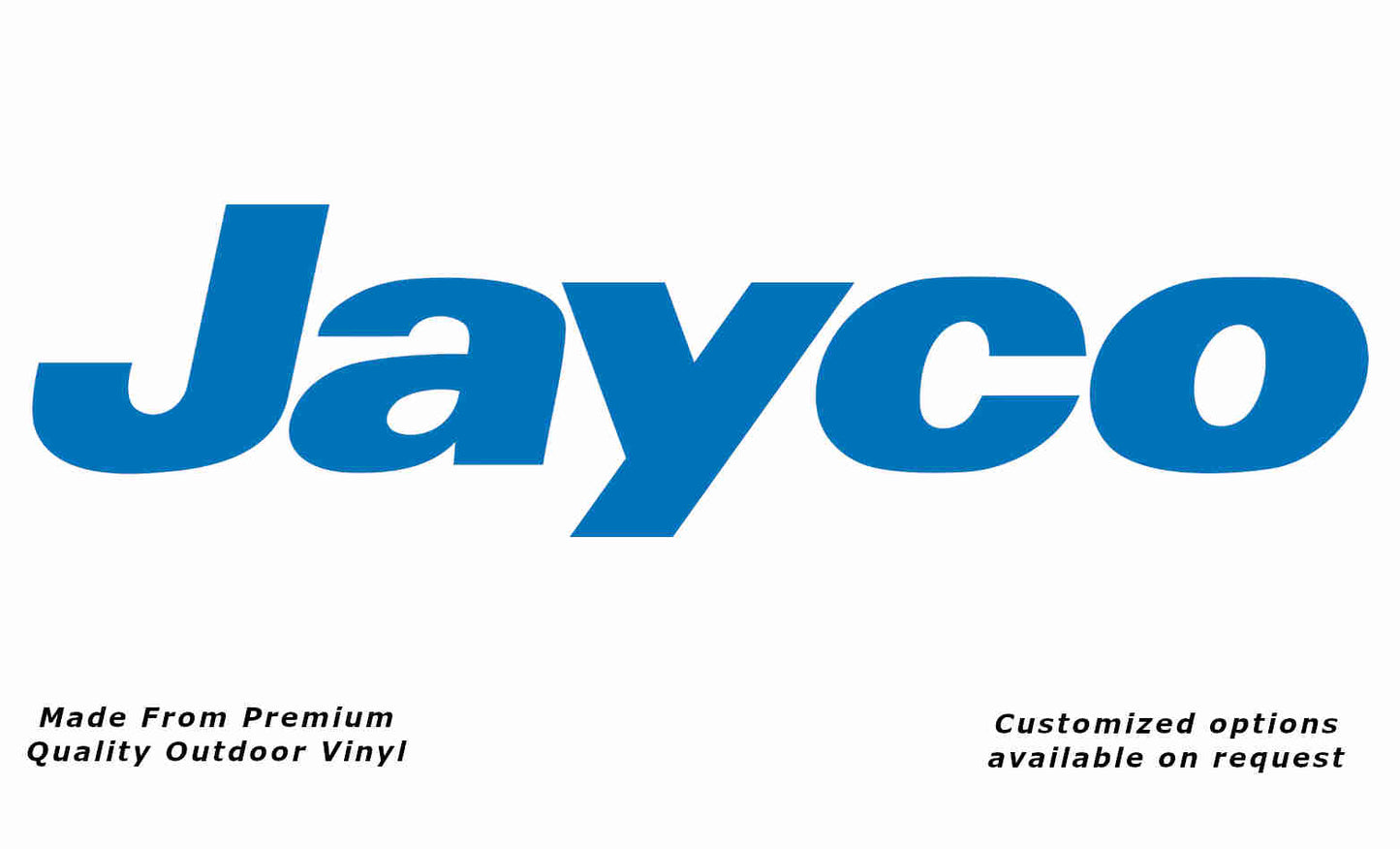 Jayco 2011+ caravan replacement vinyl decal sticker in sky blue.