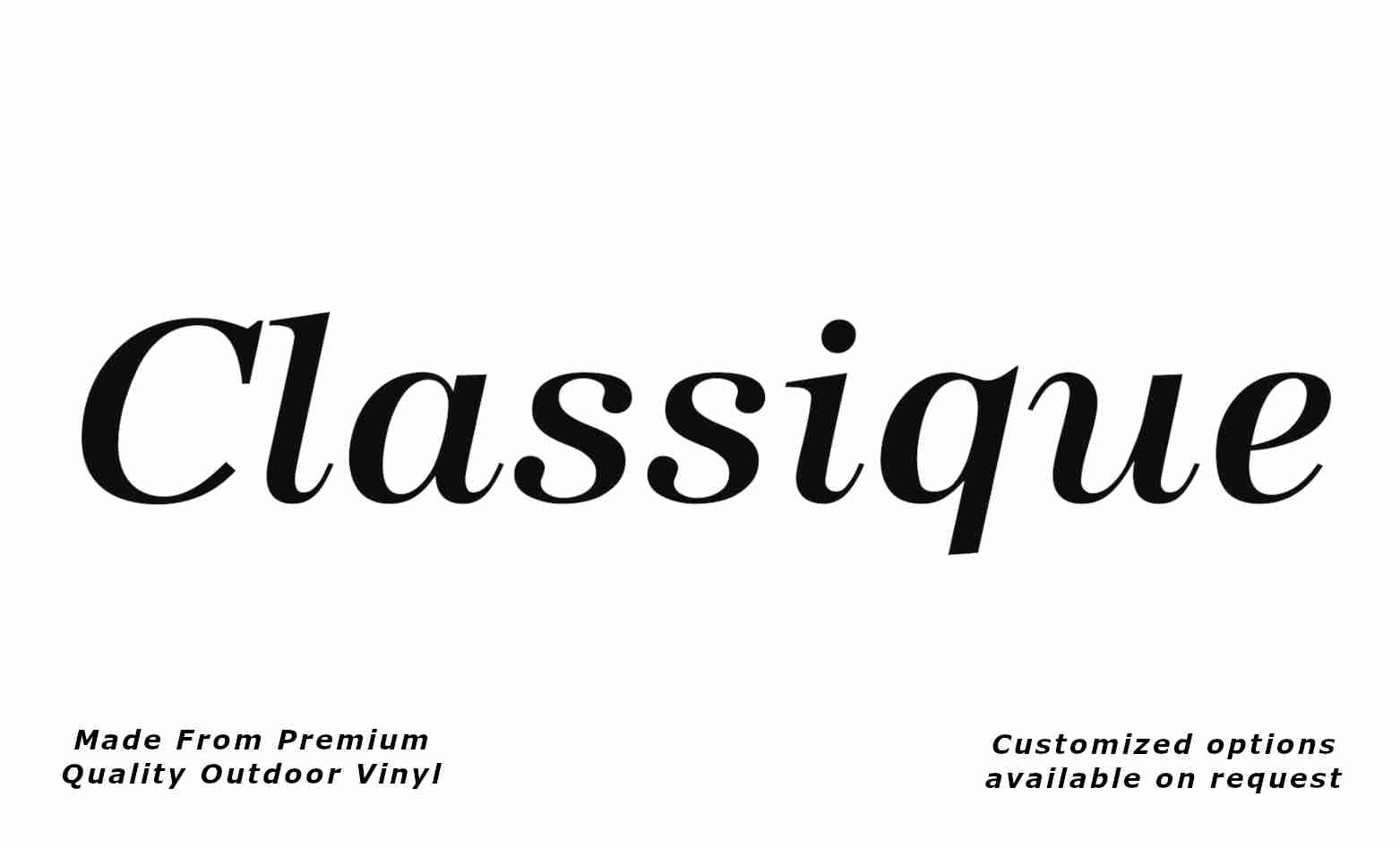 Jayco classique caravan vinyl replacement decal sticker in black.