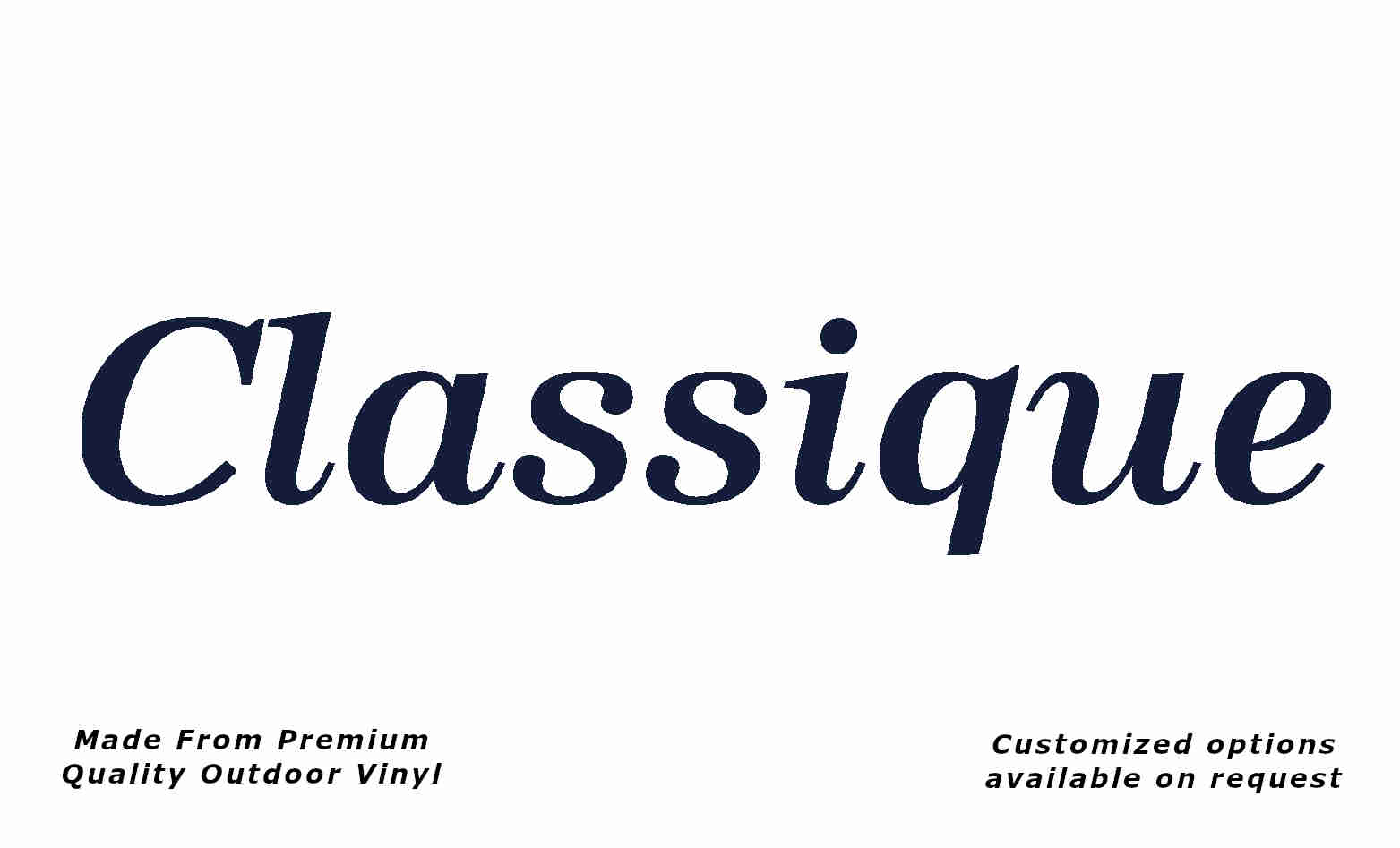 Jayco classique caravan vinyl replacement decal sticker in deep sea blue.