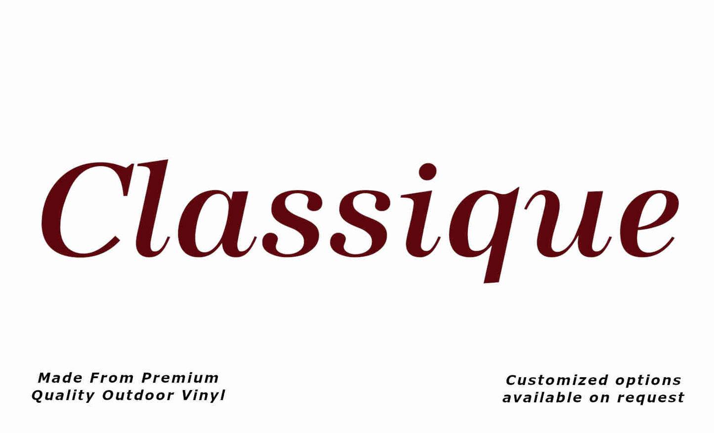 Jayco classique caravan vinyl replacement decal sticker in purple red.
