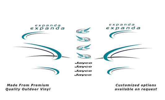 Jayco Expanda 2007 replacement vinyl decal kit, suitable for the 16ft model.