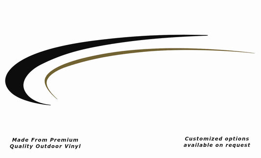 Jayco expanda 2007-08 crescents left caravan vinyl replacement decal sticker in black and gold.