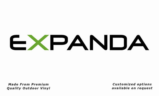 Jayco expanda 2015 caravan replacement vinyl decal sticker in black and lime.
