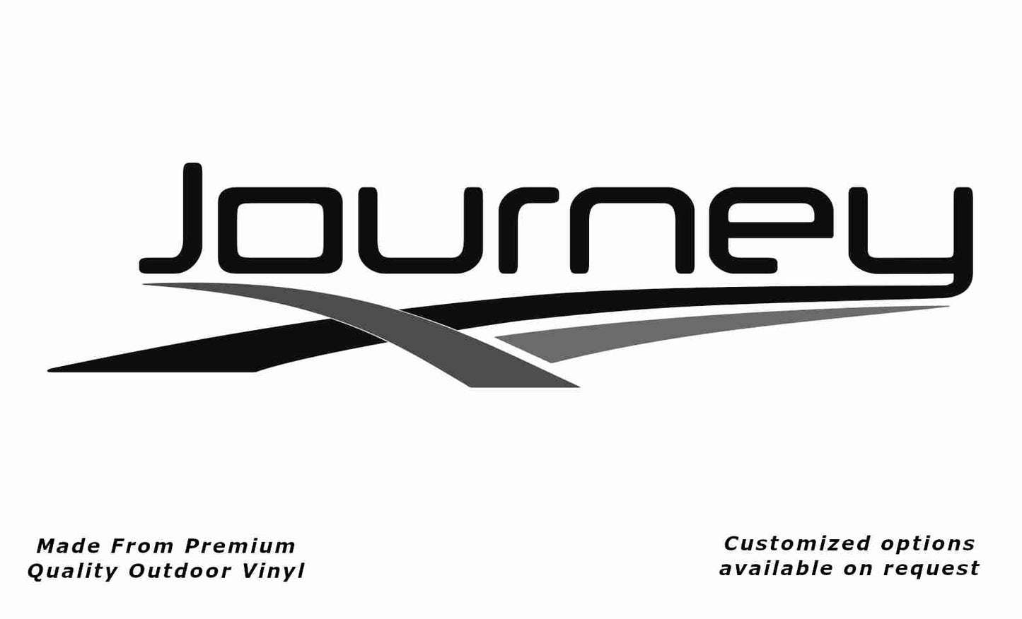 Jayco journey 2014 caravan vinyl replacement decal sticker in black, dark-grey and nickel.