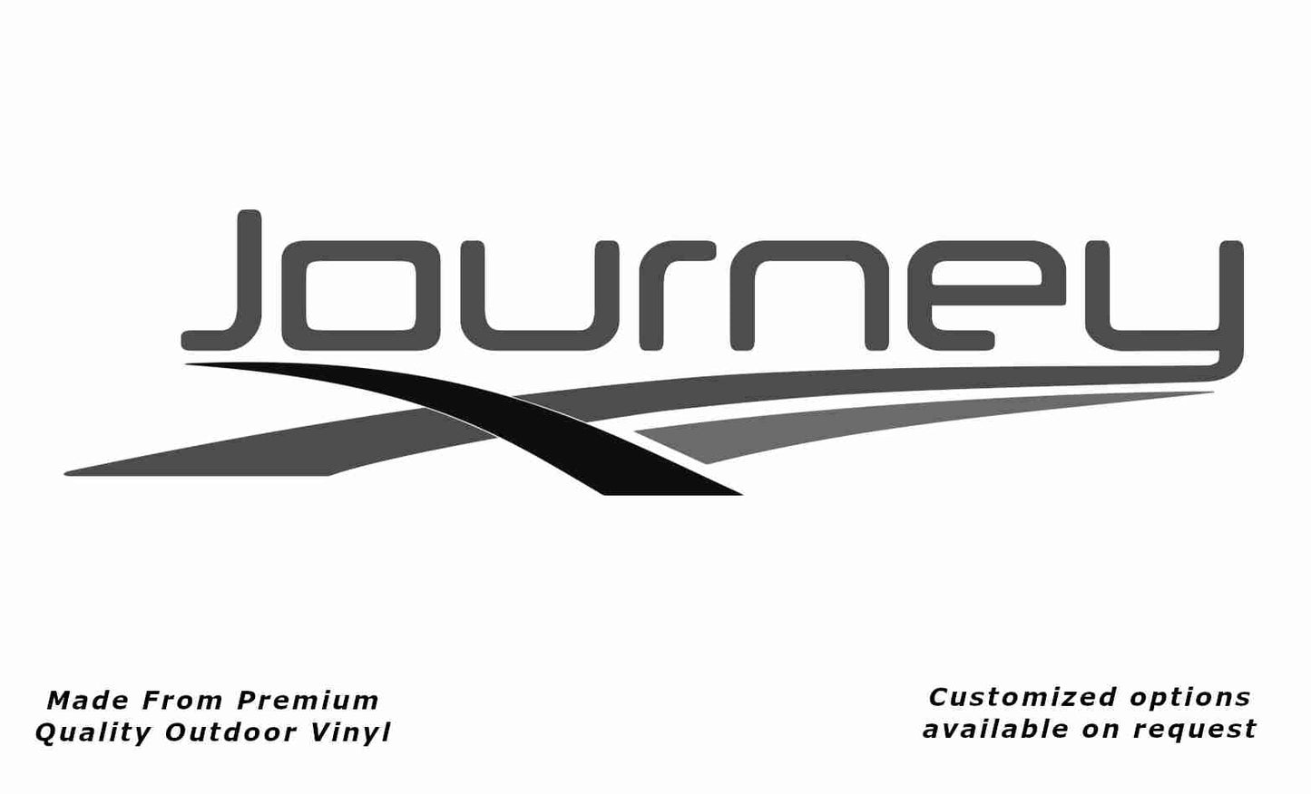 Jayco journey 2014 caravan vinyl replacement decal sticker in dark-grey, black and nickel.