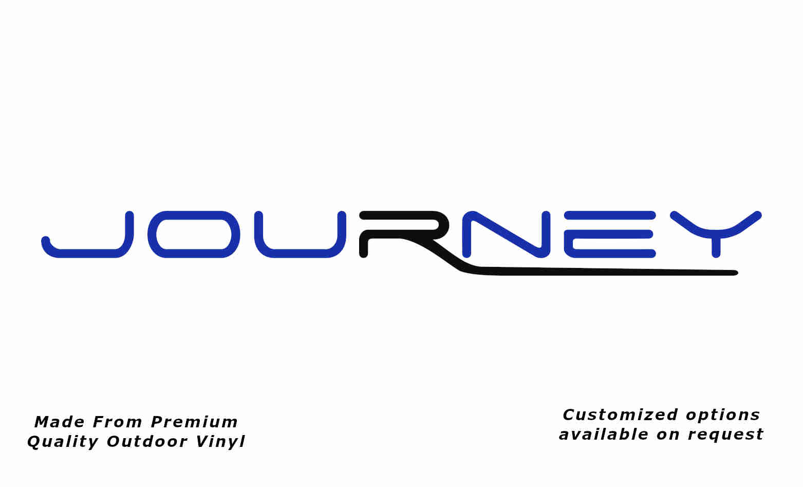 Jayco journey 2016 caravan vinyl replacement decal sticker in brilliant blue and black.