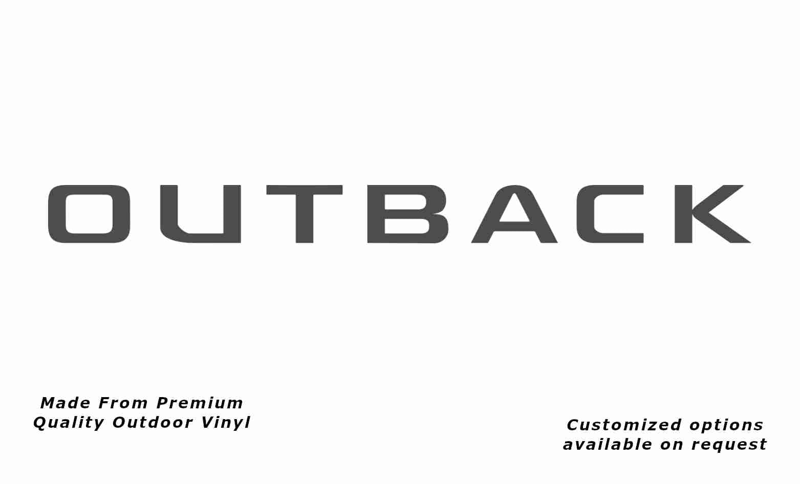 Jayco outback 2013 caravan vinyl replacement decal sticker in dark grey.