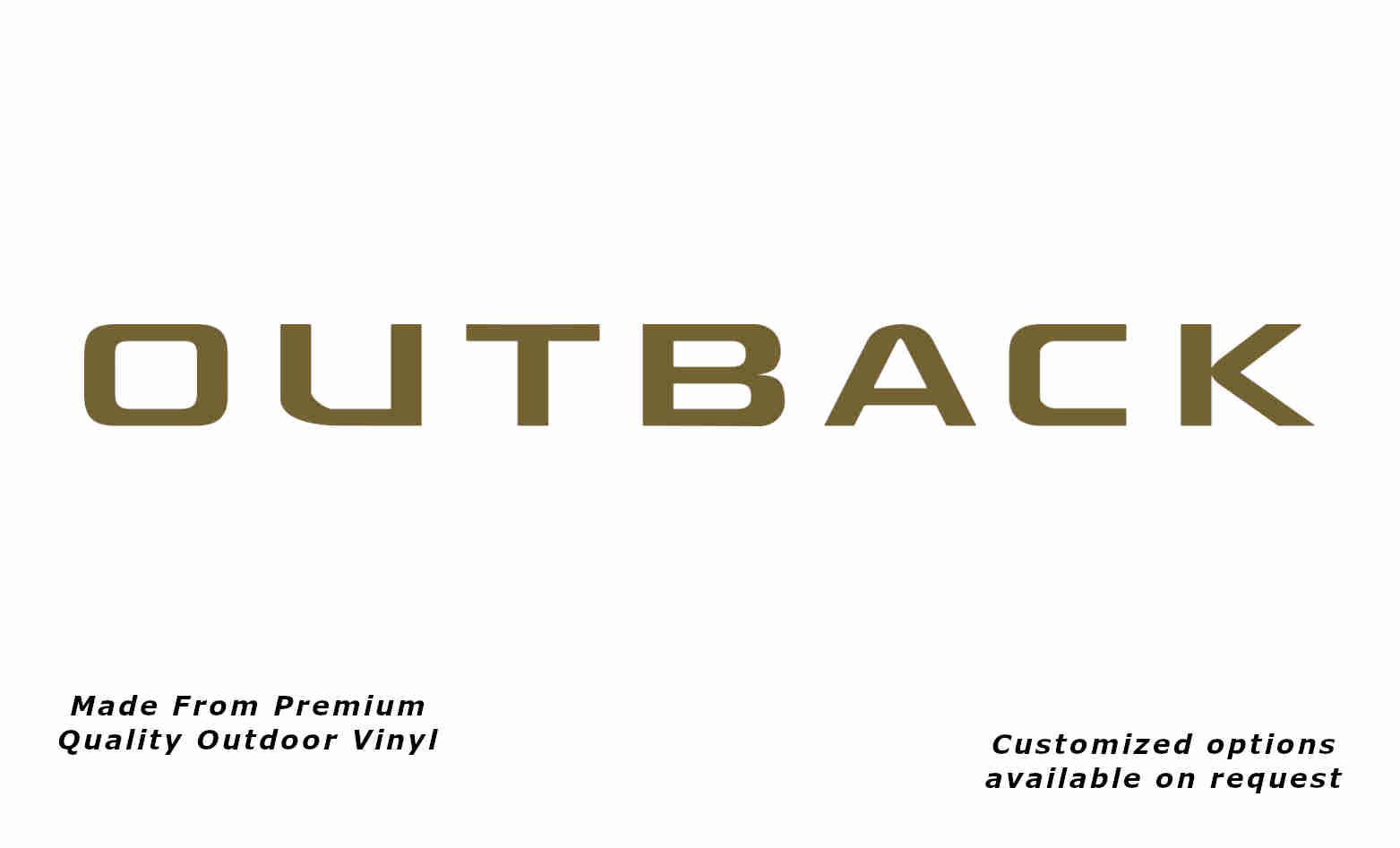 Jayco outback 2013 caravan vinyl replacement decal sticker in gold.